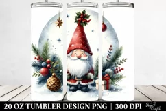 Christmas Gnome Vintage 20 Oz Tumbler Product Image 2
