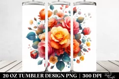 Colorful Watercolor Roses Clipart Product Image 2