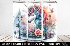 Baby Unicorn Street Corner. 20 Oz Tumbler Design Product Image 2
