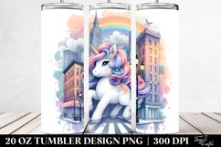 Baby Unicorn Street Corner. 20 Oz Tumbler Design Product Image 2