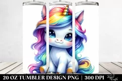 Vibrant Baby Unicorn Tumbler Design Product Image 2