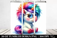 Vibrant Baby Unicorn Tumbler Design Product Image 2