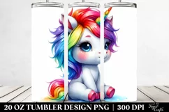 Vibrant Baby Unicorn Tumbler Design Product Image 2