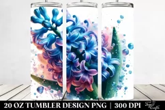 20 Oz Tumbler Sublimation | Hyacinth | Watercolor Splash Product Image 2
