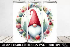 Colorful Christmas Gnome Image | 20 oz Tumbler Product Image 2