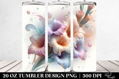 Glossy Gladiolus with Clipart 20 Oz Tumbler Product Image 2