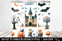 Simple Funny Halloween Castle Clipart Product Image 2