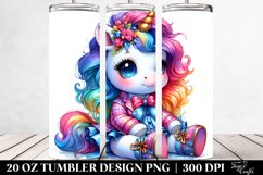 Vibrant Baby Unicorn Drawing | 20 oz Tumbler Product Image 2