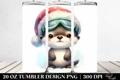 Baby Otter Dressed for Winter 20 Oz Tumbler Product Image 2