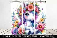 Vibrant Baby Unicorn Tumbler Design Product Image 2