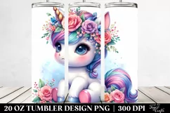 Vibrant Baby Unicorn Tumbler Design Product Image 2