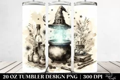 Vintage Witch Magic Potion Watercolor Tumbler | 20 oz Product Image 2