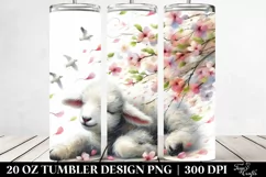 Tumbling Lamb in Spring Petals 20 Oz Tumbler Product Image 2