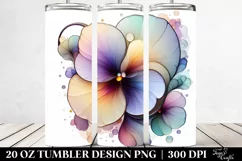 Pastel Pansy Frame, Transparent 20 Oz Tumbler Product Image 2