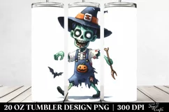 Simple Funny Halloween Clipart with Zombie 20 Oz Tumbler Product Image 2