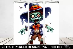 Simple Funny Halloween Clipart with Zombie 20 Oz Tumbler Product Image 2