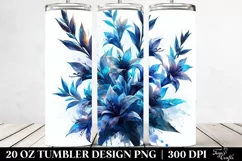 Lobelia Watercolor Splash Tumbler Product Image 2