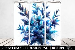 20 Oz Tumbler Sublimation | Lobelia | Watercolor Splash Product Image 2