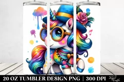 Cute Unicorn Drawing | 20 oz Tumbler Product Image 2