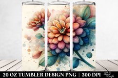 Wooden Stained Zinnia, Transparent 20 Oz Tumbler Product Image 2