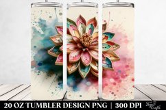 Wooden Stained Zinnia, Transparent 20 Oz Tumbler Product Image 2