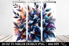 20 Oz Tumbler Sublimation | Lobelia | Watercolor Splash Product Image 2