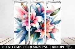 Abstract Vibrant Lily Tumbler Product Image 2