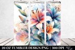 Abstract Vibrant Lily Tumbler Product Image 2