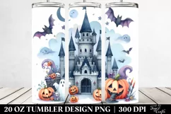 Simple Funny Halloween Clipart with Castle 20 Oz Tumbler Product Image 2
