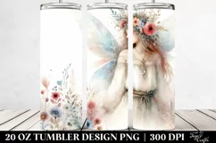 Washed Watercolor Boho Fairy Tumbler Product Image 2