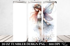 Washed Watercolor Boho Fairy Tumbler Product Image 2