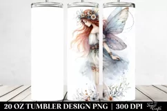 Washed Watercolor Boho Fairy Tumbler Product Image 2