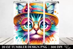 Layered Cute Kitten with Sun es | 20 Oz Tumbler Product Image 2