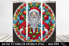 Santa with Presents Stained 20 Oz Tumbler Product Image 2
