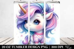 Cute Baby Unicorn with Cool Haircut | 20 Oz Tumbler Product Image 2
