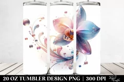Shiny Orchid Frame, Transparent 20 Oz Tumbler Product Image 2