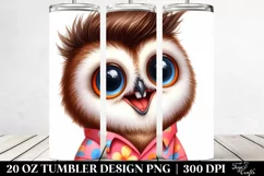 Funny Baby Owl in Beachwear Clipart Product Image 2
