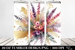 Vibrant Bouquet with Heather Splash | 20 Oz Tumbler Product Image 2