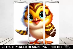 Colorful Crazy Looking Baby Warbler | 20 Oz Tumbler Product Image 2