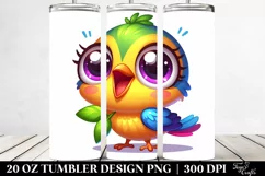 Colorful Crazy Looking Baby Warbler | 20 Oz Tumbler Product Image 2