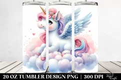Cute Baby Unicorn from Lofty Cloud | 20 Oz Tumbler Product Image 2