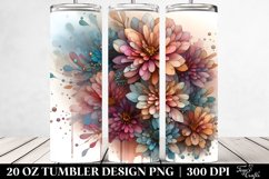 Abstract Pastel Zinnia Tumbler Product Image 2