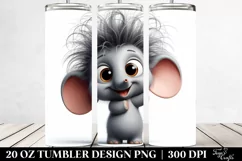 Colorful Crazy Looking Baby Elephant | 20 Oz Tumbler Product Image 2