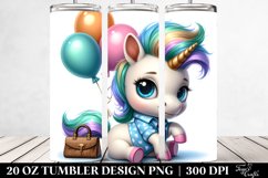 Cute Baby Unicorn as Johny Bravo | 20 Oz Tumbler Product Image 2