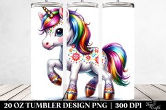 Baby Unicorn Polish Festival. 20 oz Tumbler Design Product Image 2