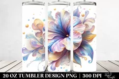 Shiny Petunia Frame, Transparent 20 Oz Tumbler Product Image 2
