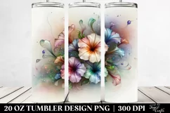 Shiny Petunia Frame, Transparent 20 Oz Tumbler Product Image 2