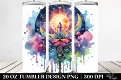 Vibrant Celestial Mushroom Clipart 20 Oz Tumbler Product Image 2