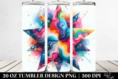 Colorful Abstract Pastel Star | 20 Oz Tumbler Product Image 2