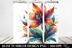Abstract Stained Lobelia | 20 Oz Tumbler Product Image 2